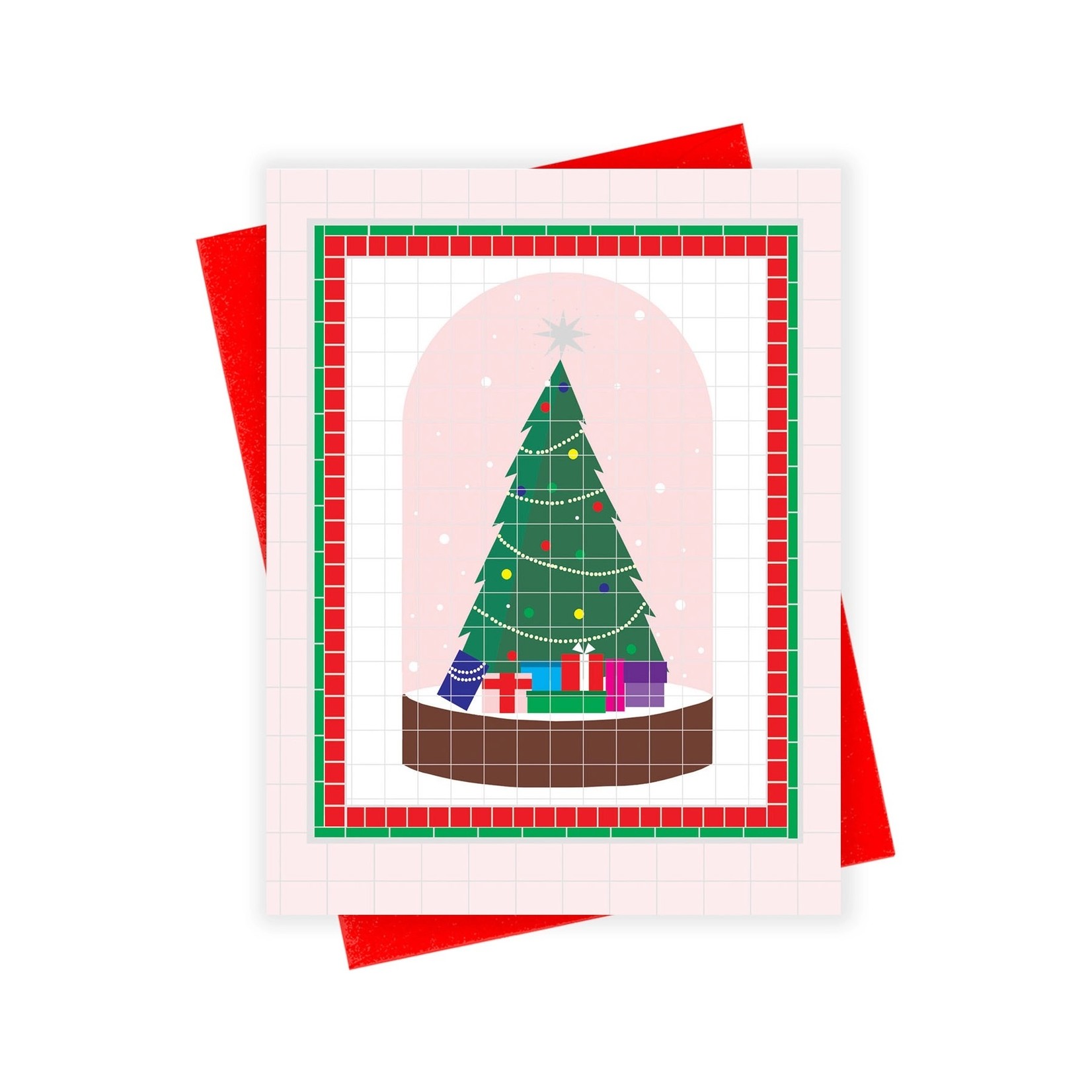 xou Grid Tree Holiday Card