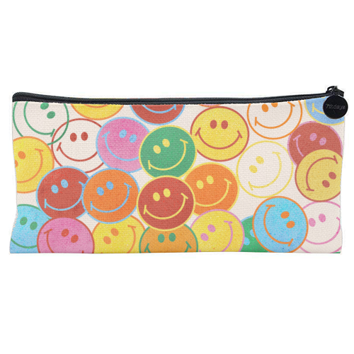 Colorful Smileys Linen Pencil Case ArtWow Desingers Exit9 Gift