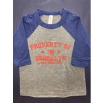 Exit9 Gift Emporium Property of Brooklyn Kids T-Shirt in Dark Blue/Grey