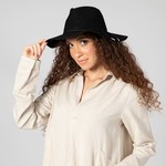 Anza Packable Fedora in Black