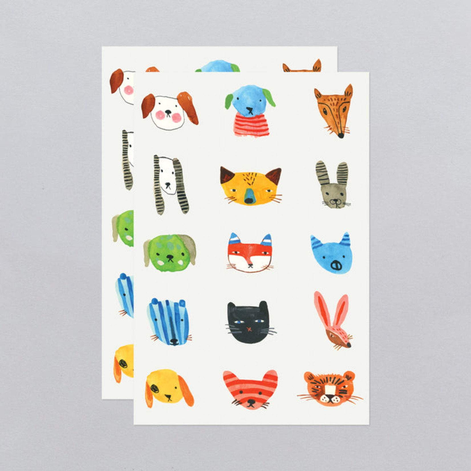 Tattly Fuzzy Faces Tattly Sheet