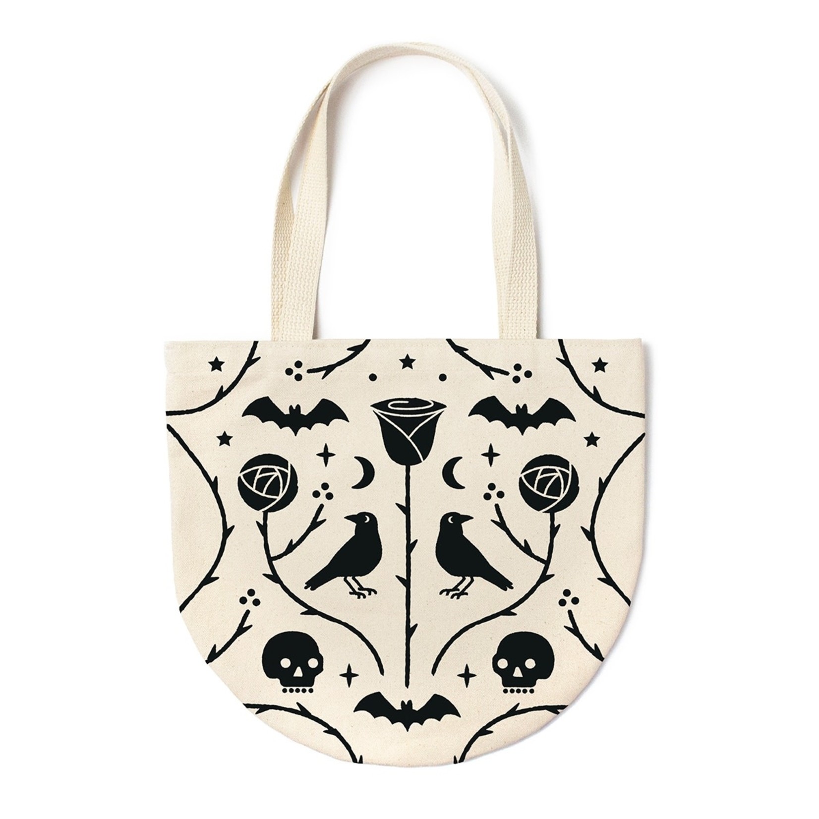 Spooky Floral Round Tote