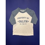 Exit9 Gift Emporium Property of Brooklyn Kids T-Shirt in Denim/White