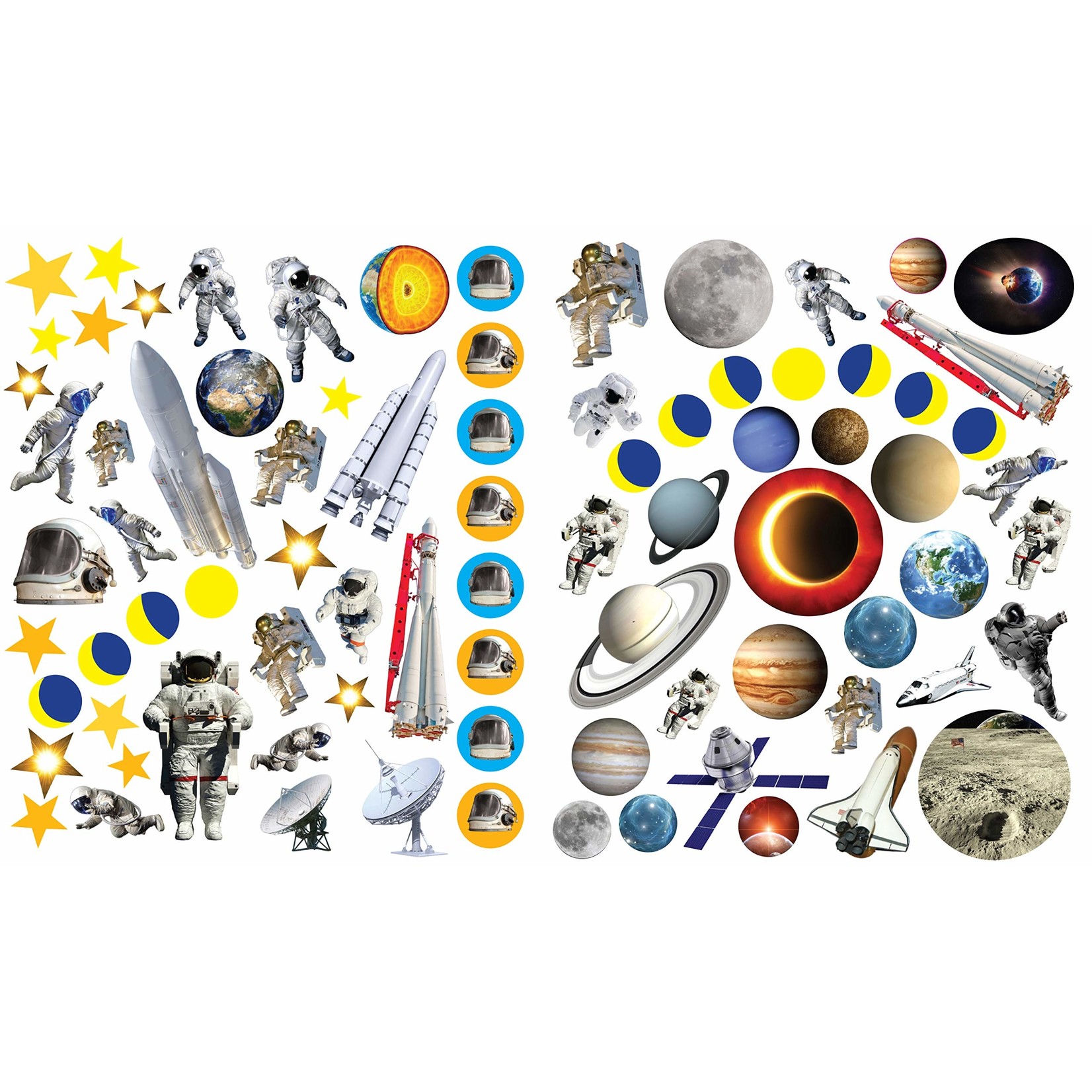 Space Reusable Stickers : 400 Reusable Stickers - Exit9 Gift Emporium