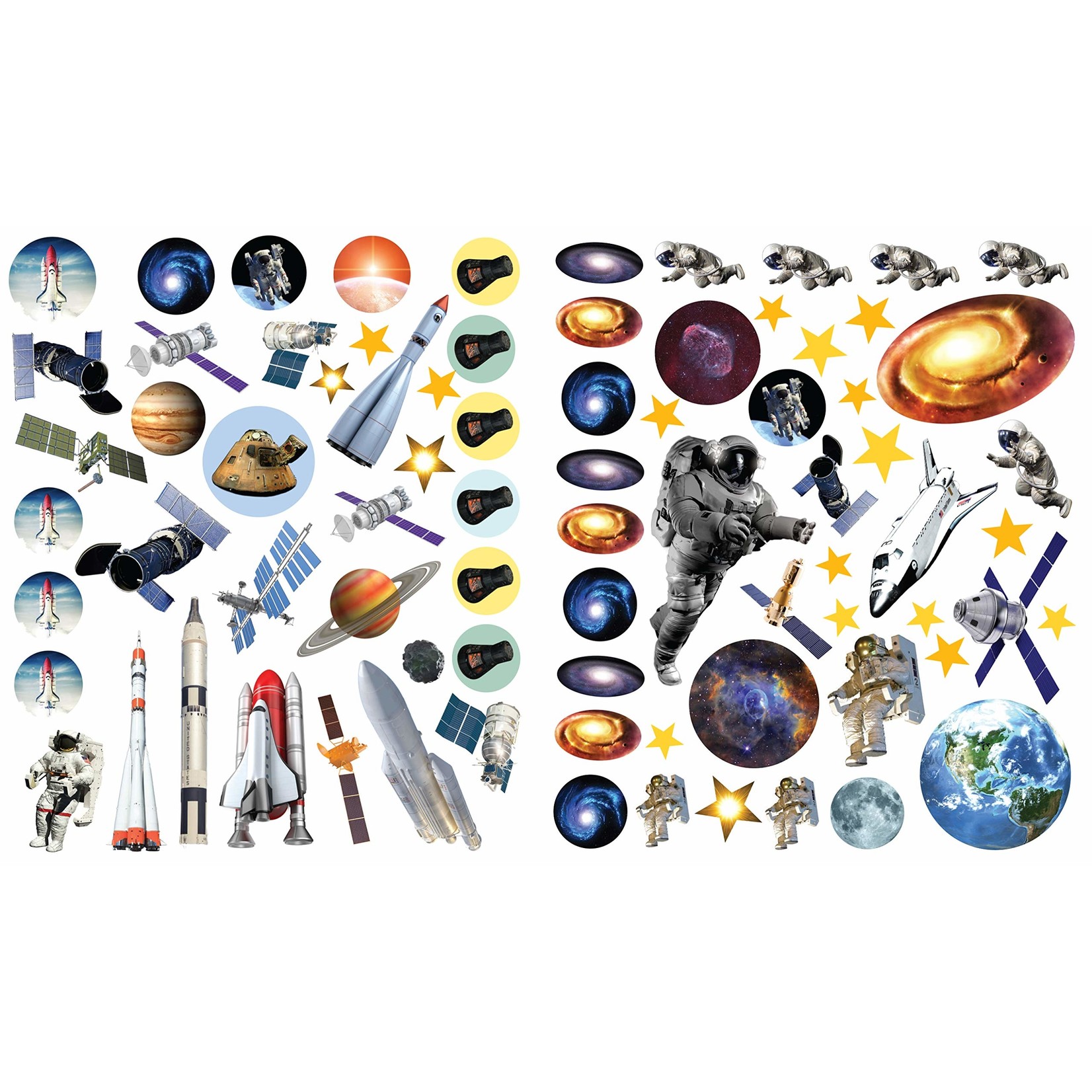 Space Reusable Stickers