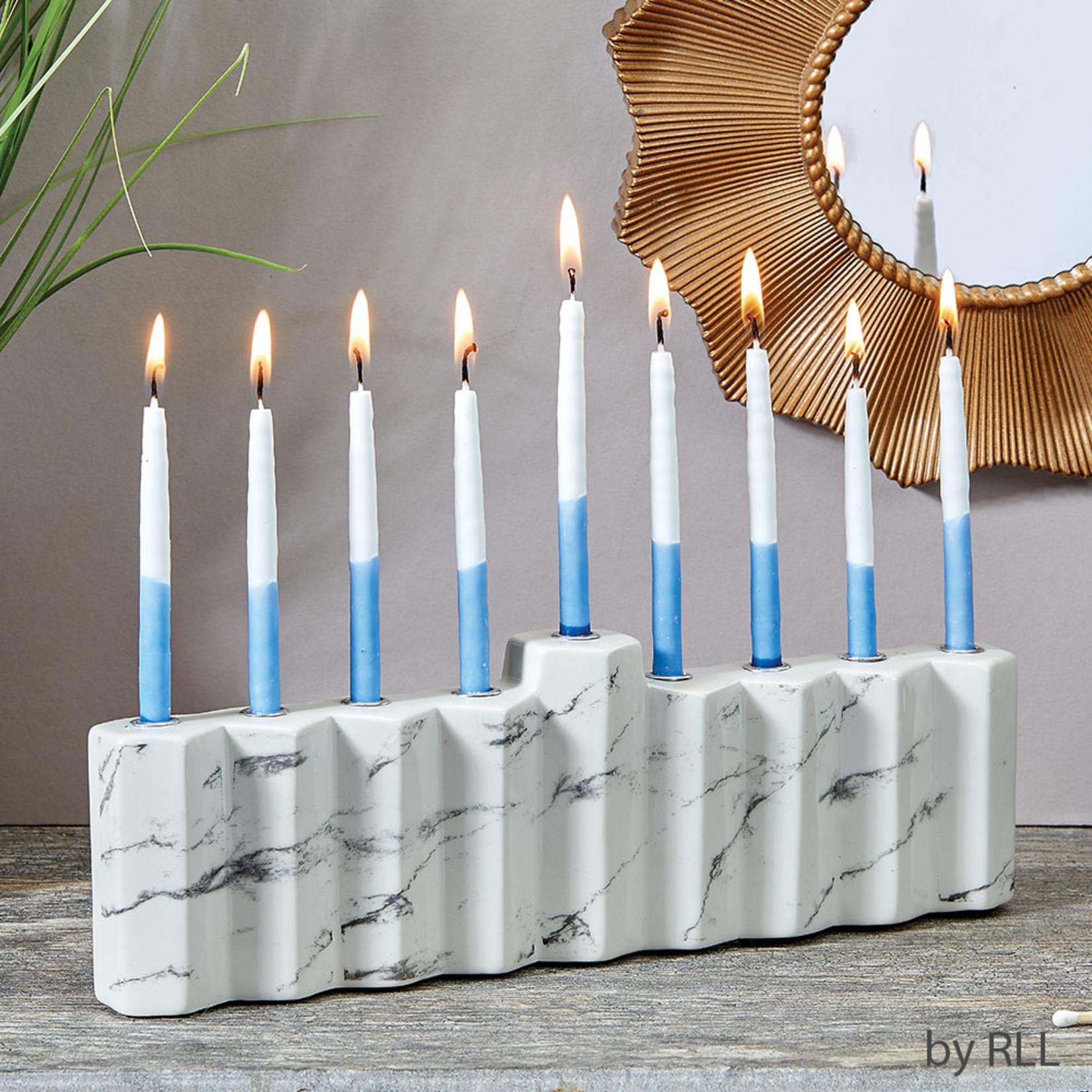 White Marble Menorah