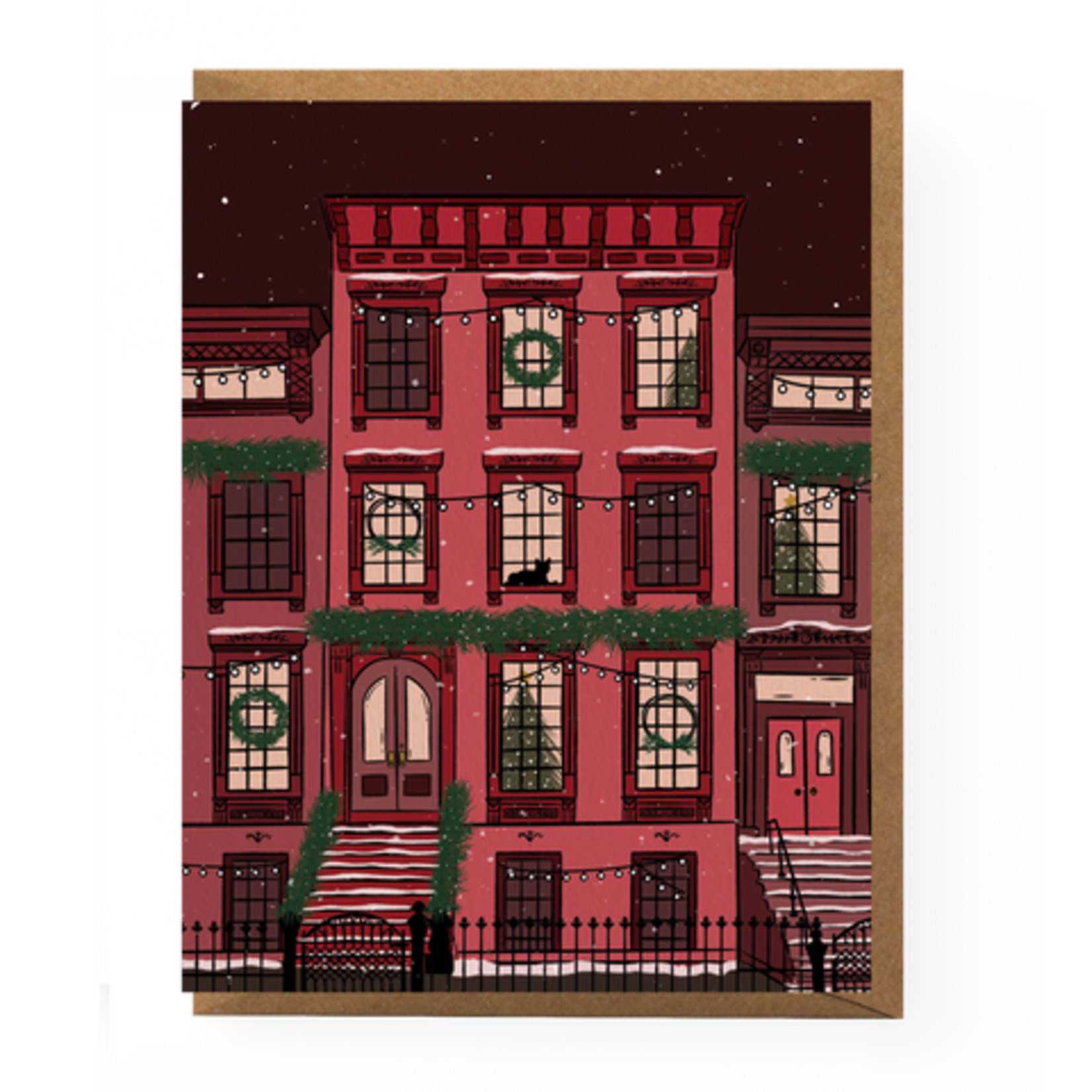 boss dotty paper co Brownstone Christmas Card