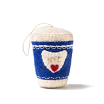 Global Goods Partners Felt NYC Coffee Cup Ornament