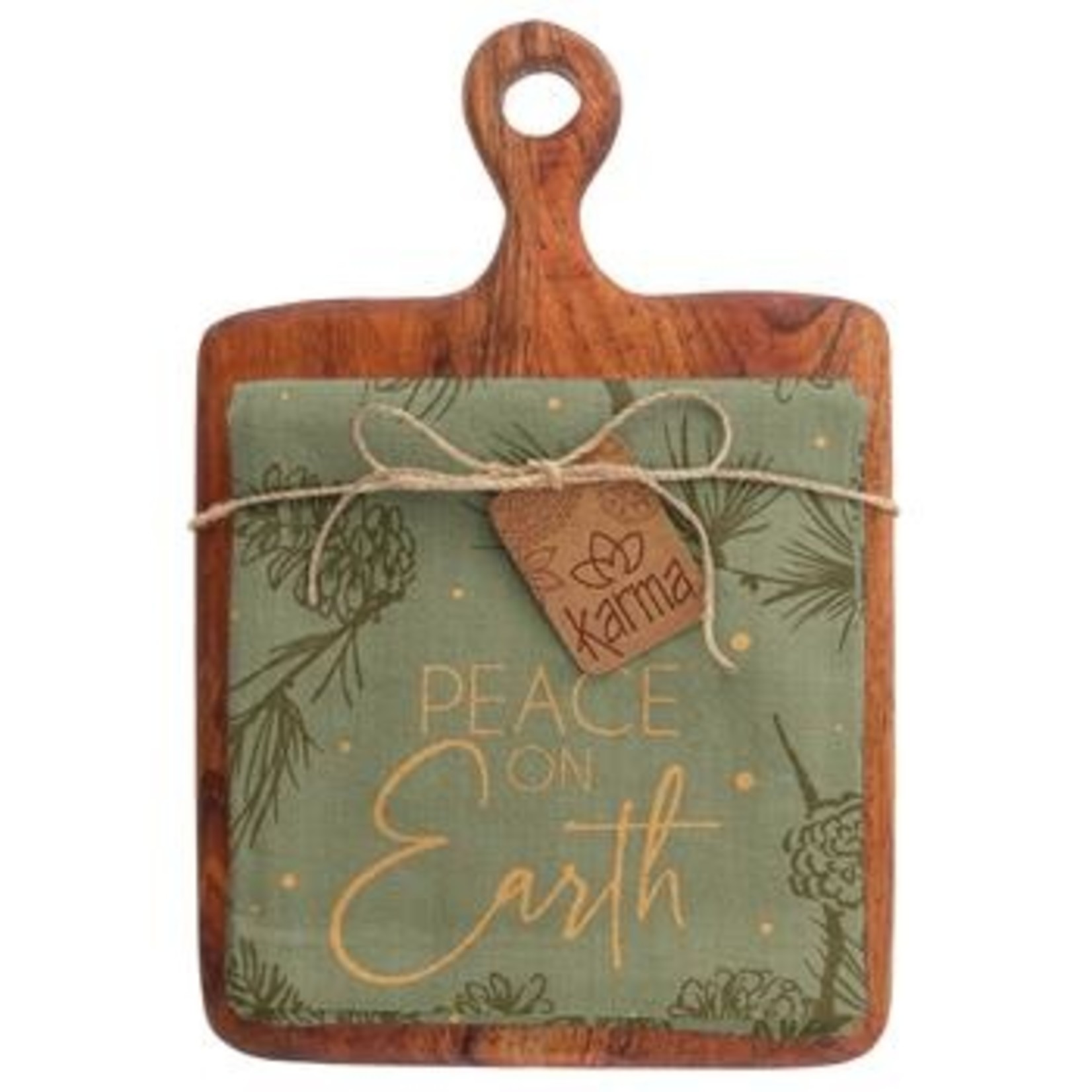 Cutting Board and Peace on Earth Tea Towel