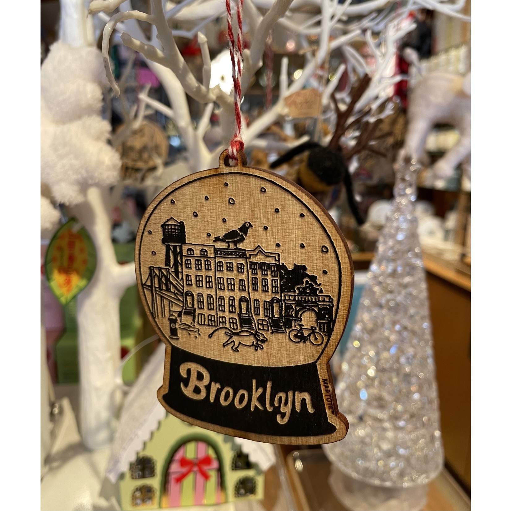 Brooklyn Snow Globe Ornament