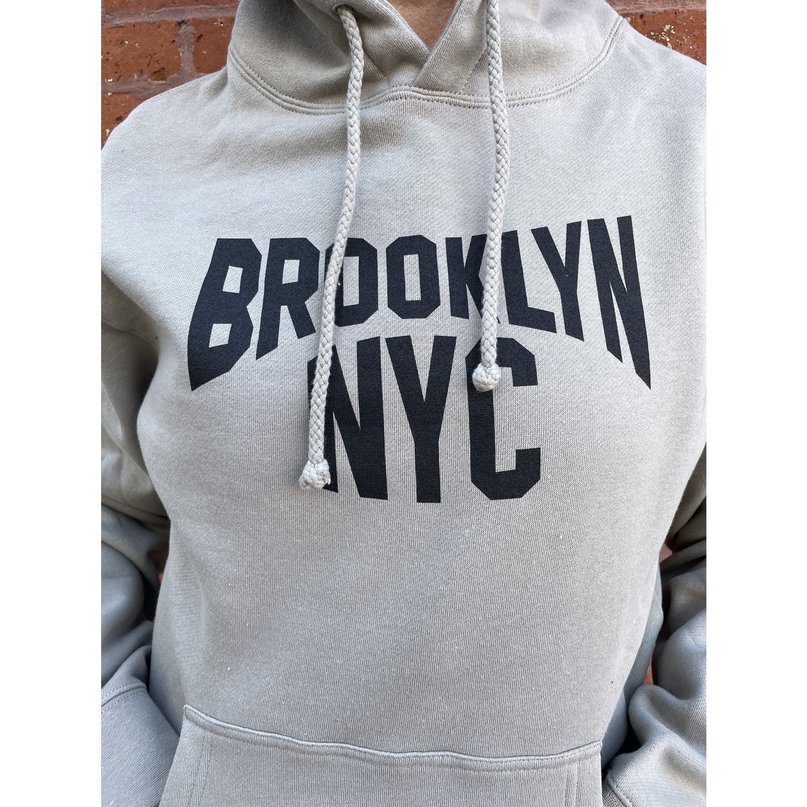 Gray Vintage Brooklyn EST. New York Hoodie | NYC Hoodie