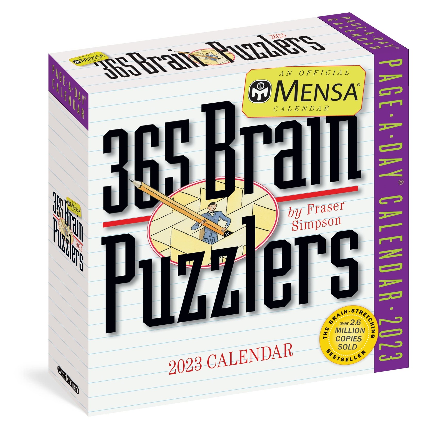 Workman Publishing Mensa Brain Puzzlers Boxed Calendar 2023