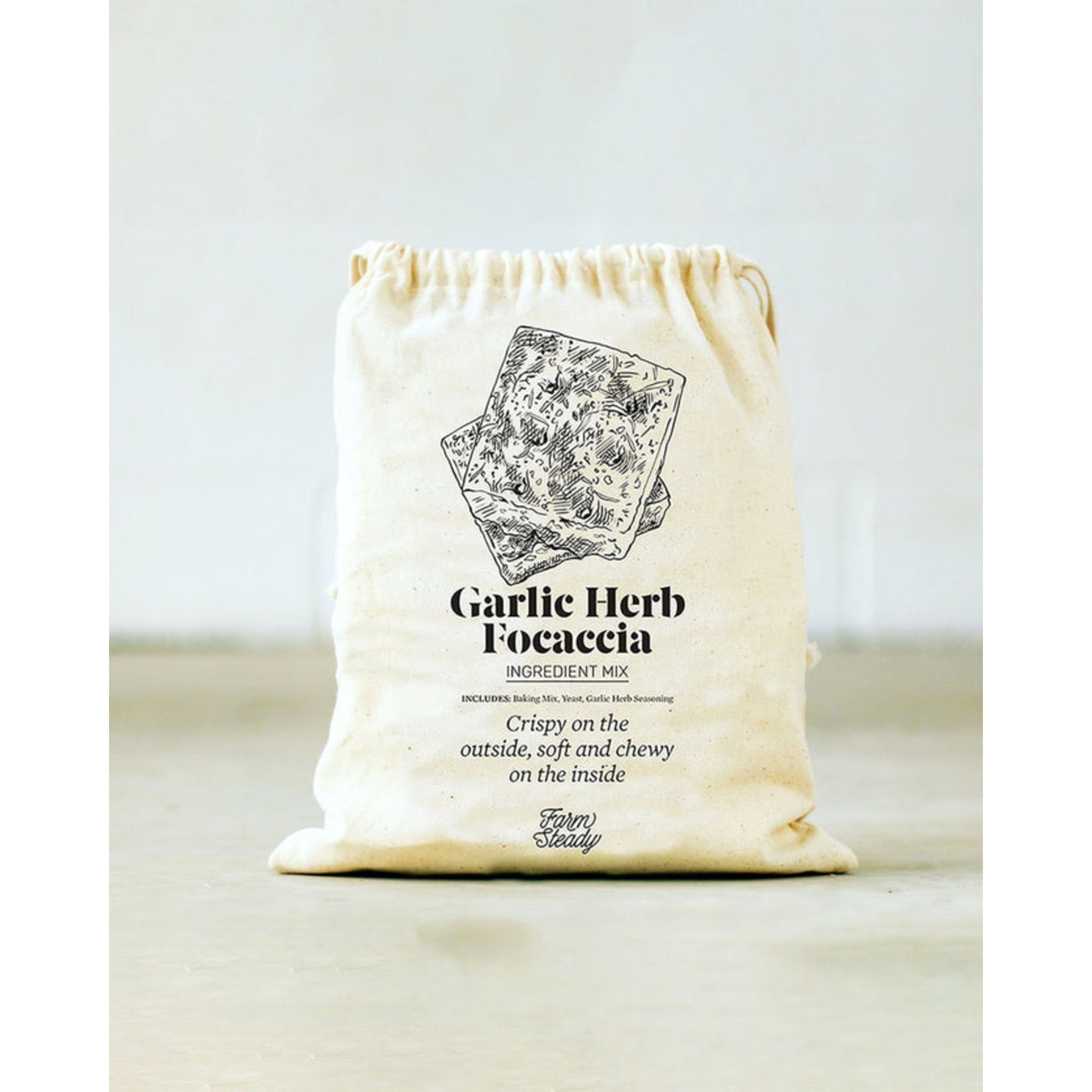 Farm Steady Garlic Herb Focaccia Baking Mix