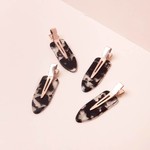 Kitsch Creaseless Clips in Black Terrazzo