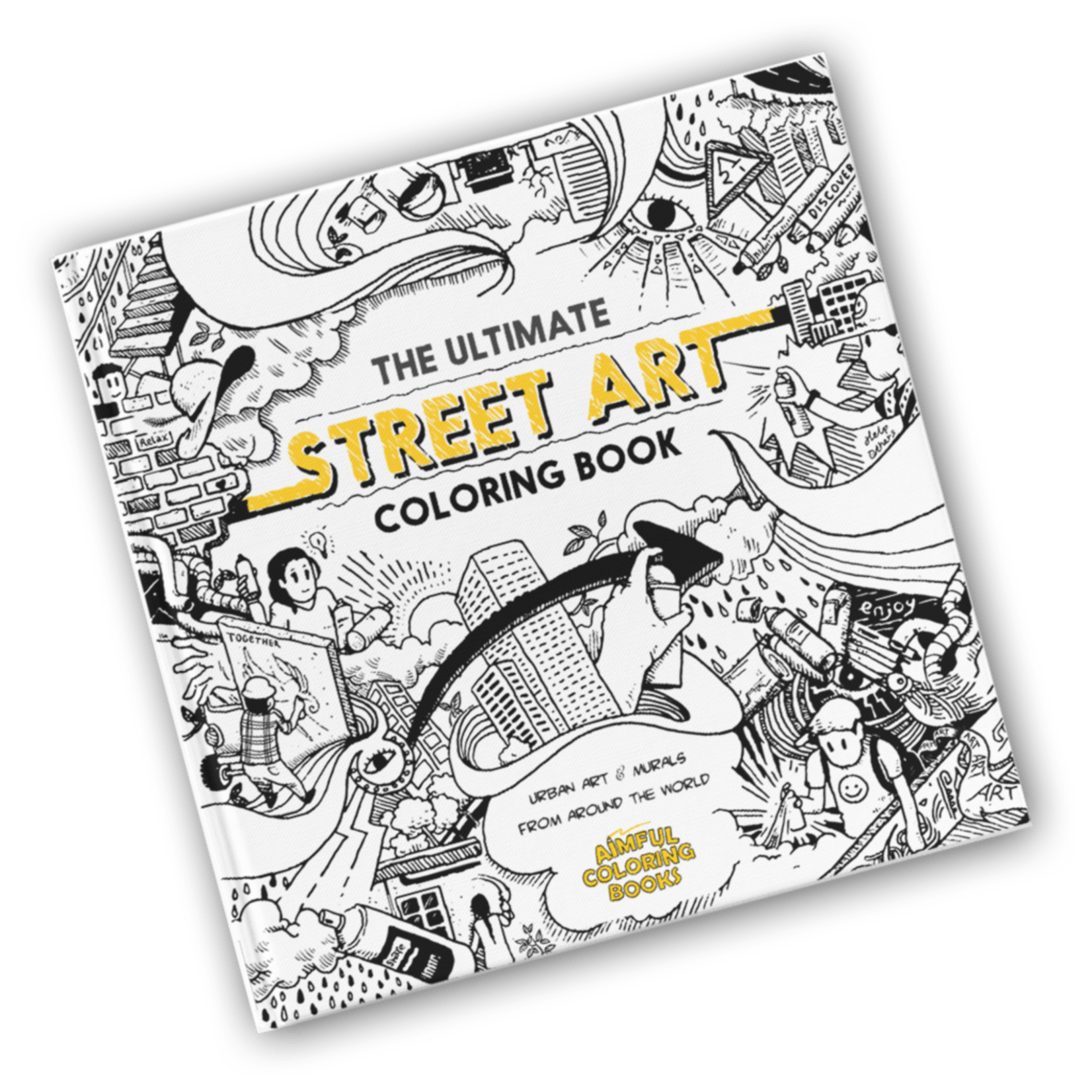 Artist-Centric Adult Coloring Books : street art coloring books