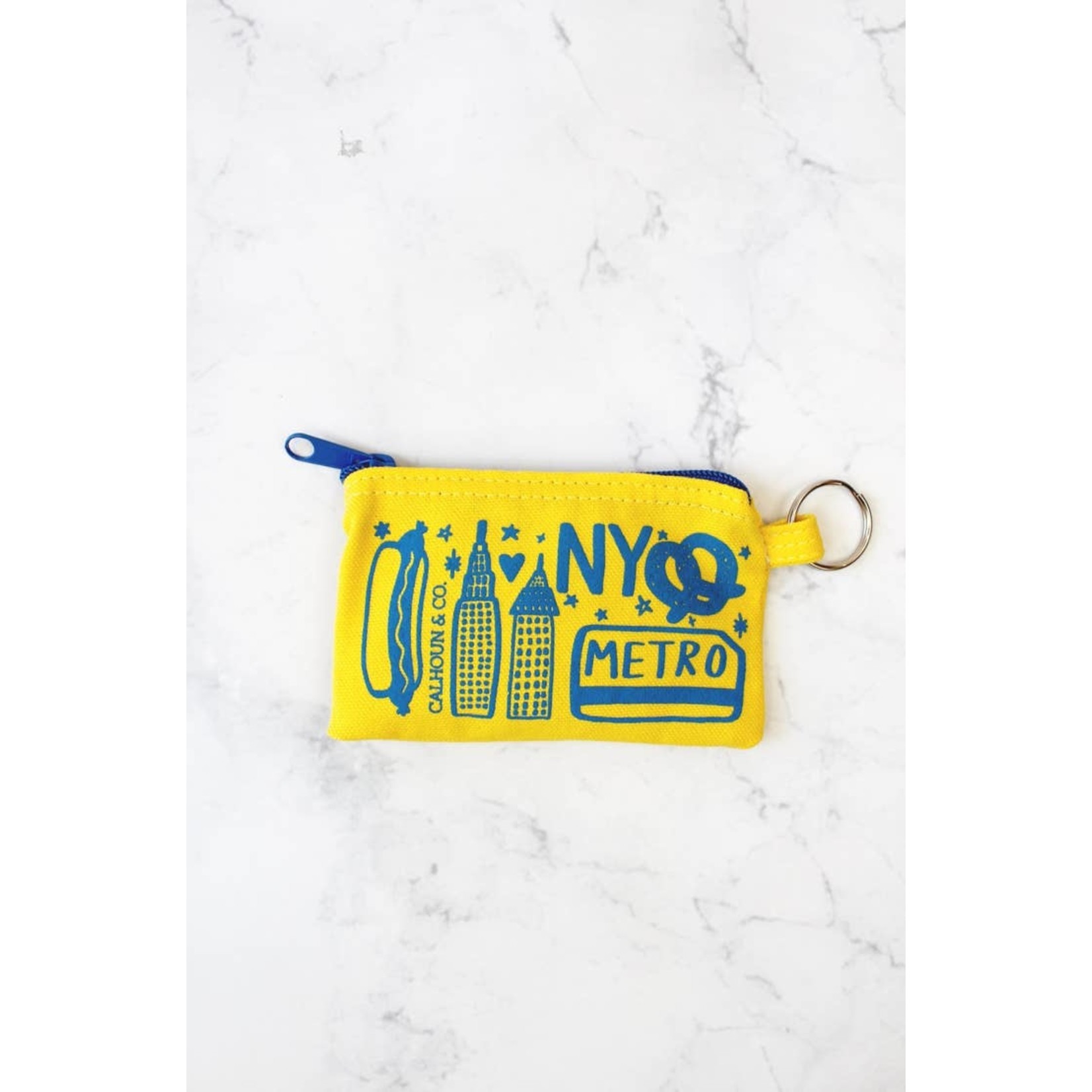 Calhoun & Co. New York Zipper Card Pouch in Metro Card