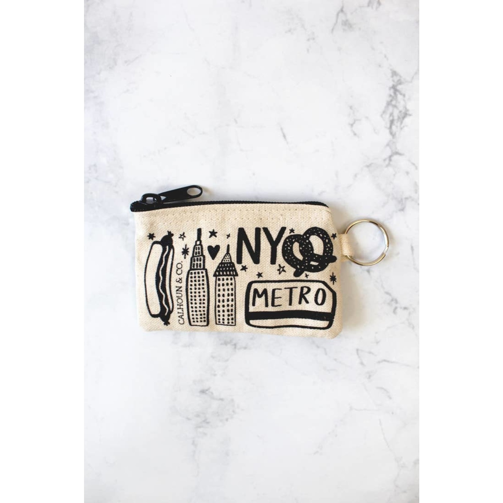 Calhoun & Co. New York Zipper Card Pouch in New Yorker