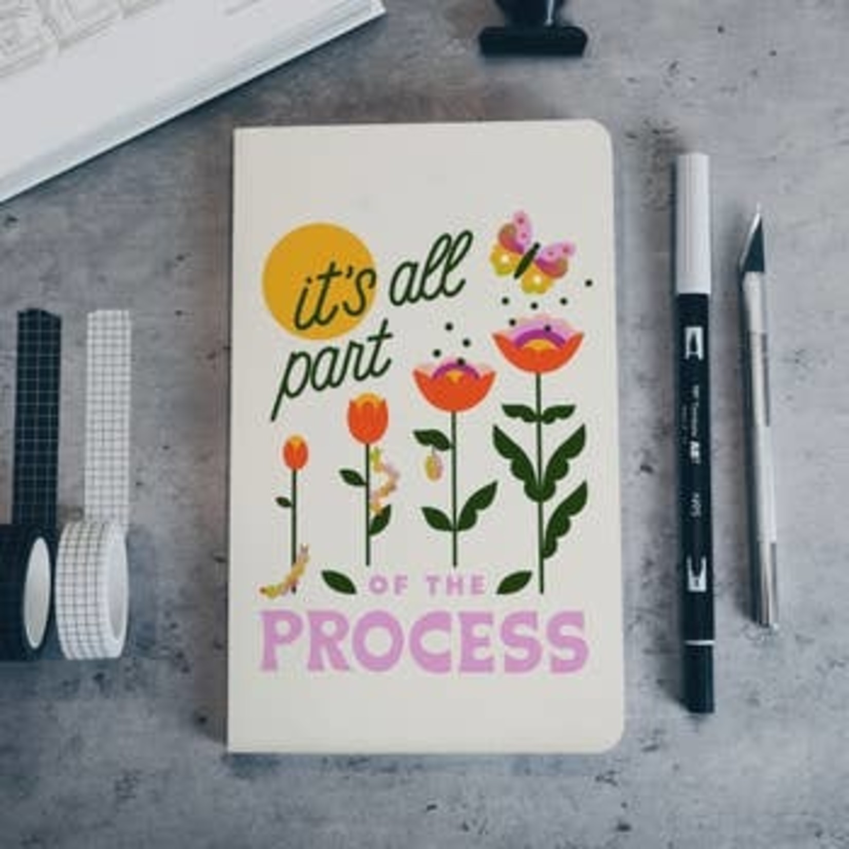 Denik "Part of the Process" Lined Notebook