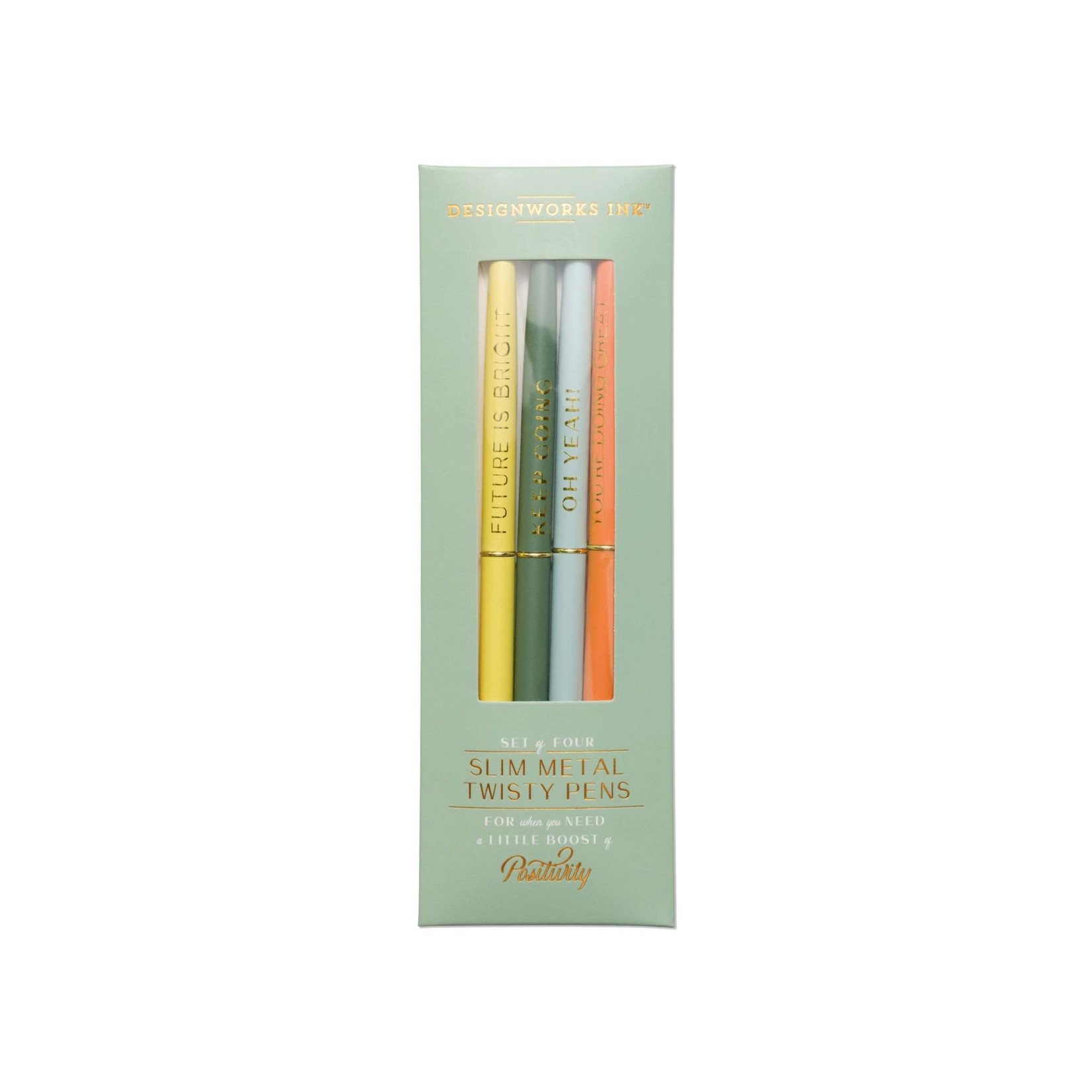 Designworks Ink Positivity Metal Pen Set in Green