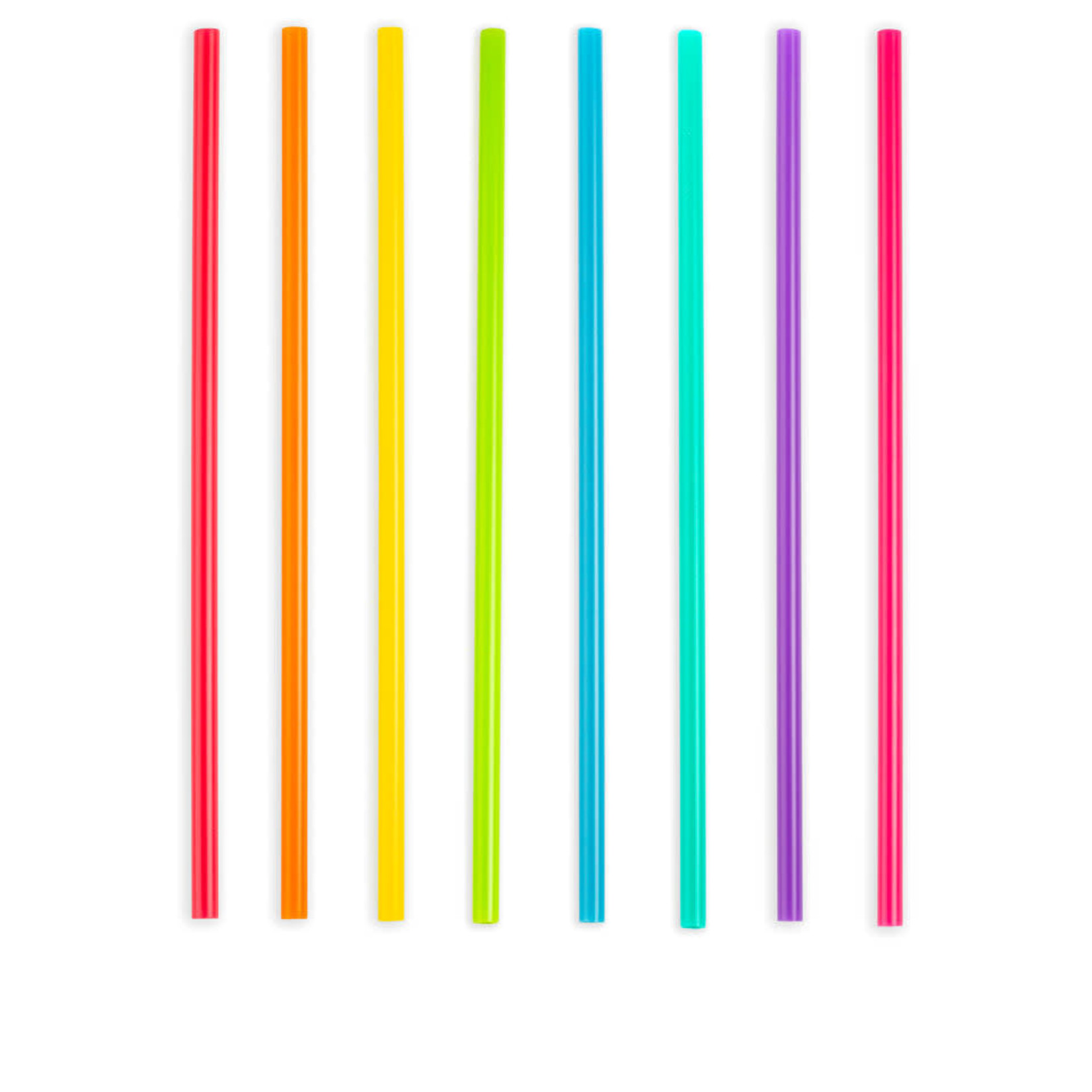 Kikkerland 11" Bright Color Reusable Straws