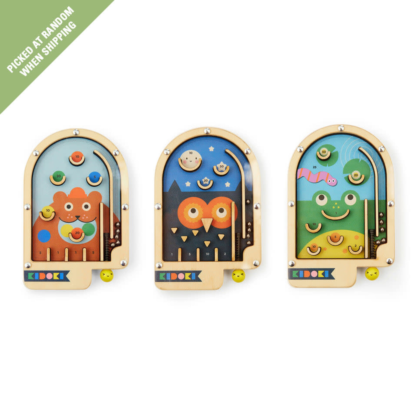 Kikkerland Wooden Pinball Collection