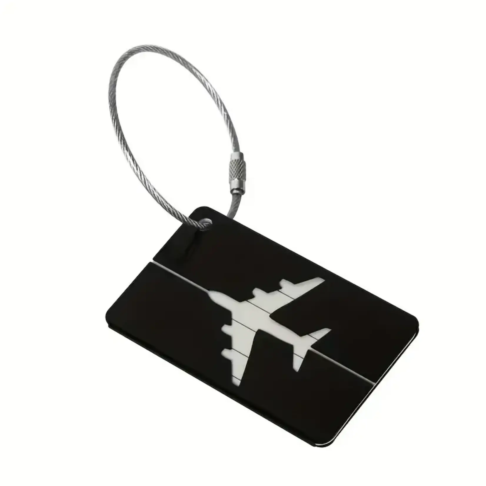 Temu Metal Luggage Tag in Black