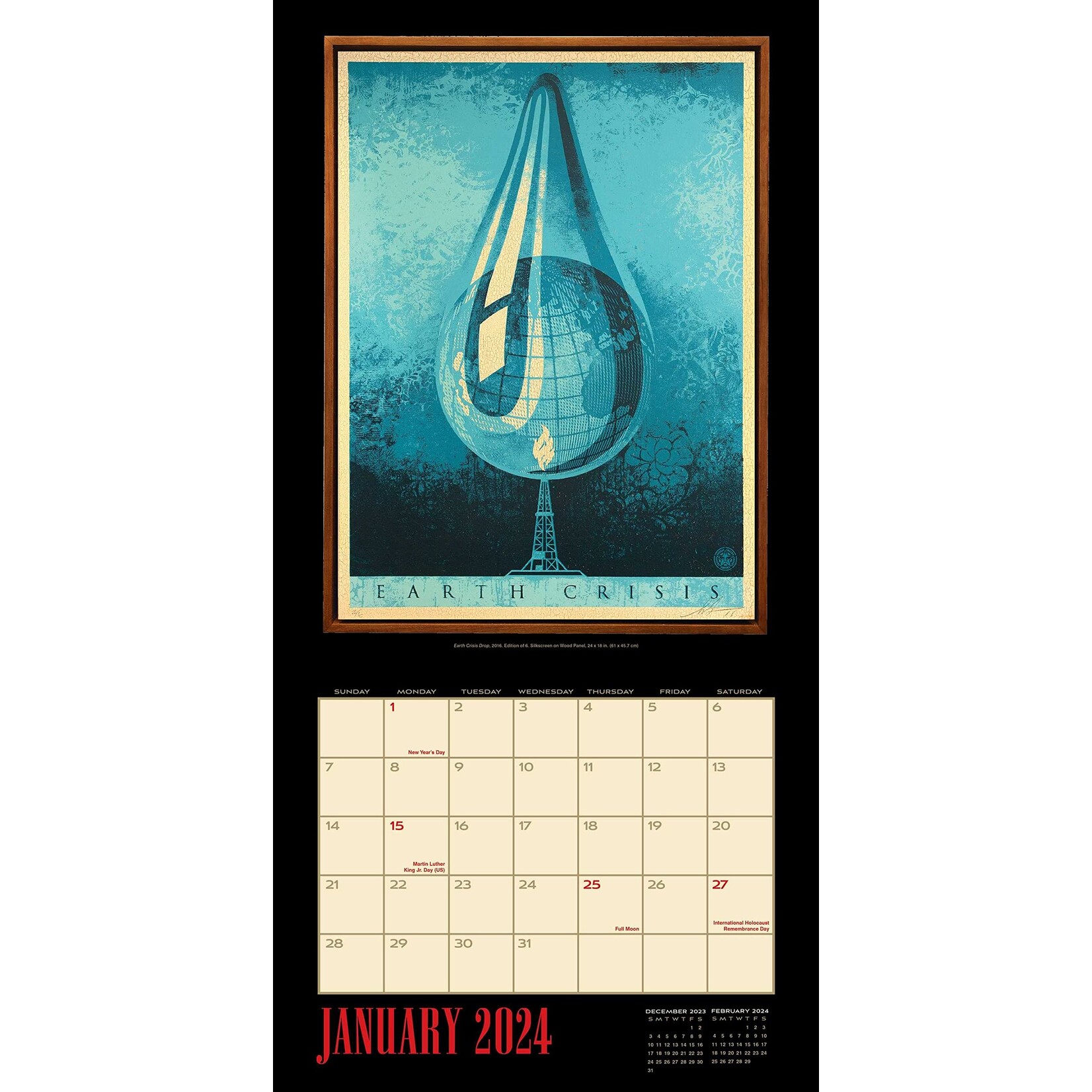 Shepard Fairey Wall Calendar 2024 Exit9 Gift Emporium