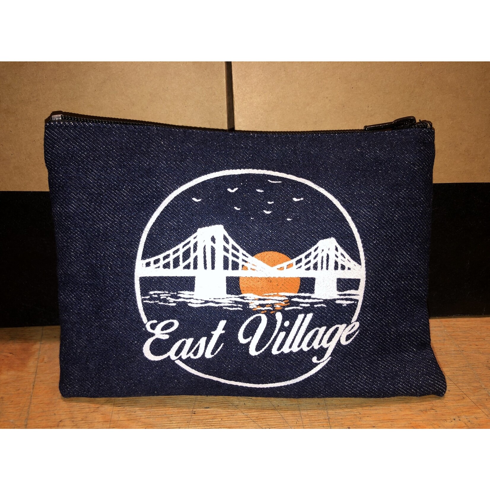 East Village Sunset Denim Pouch