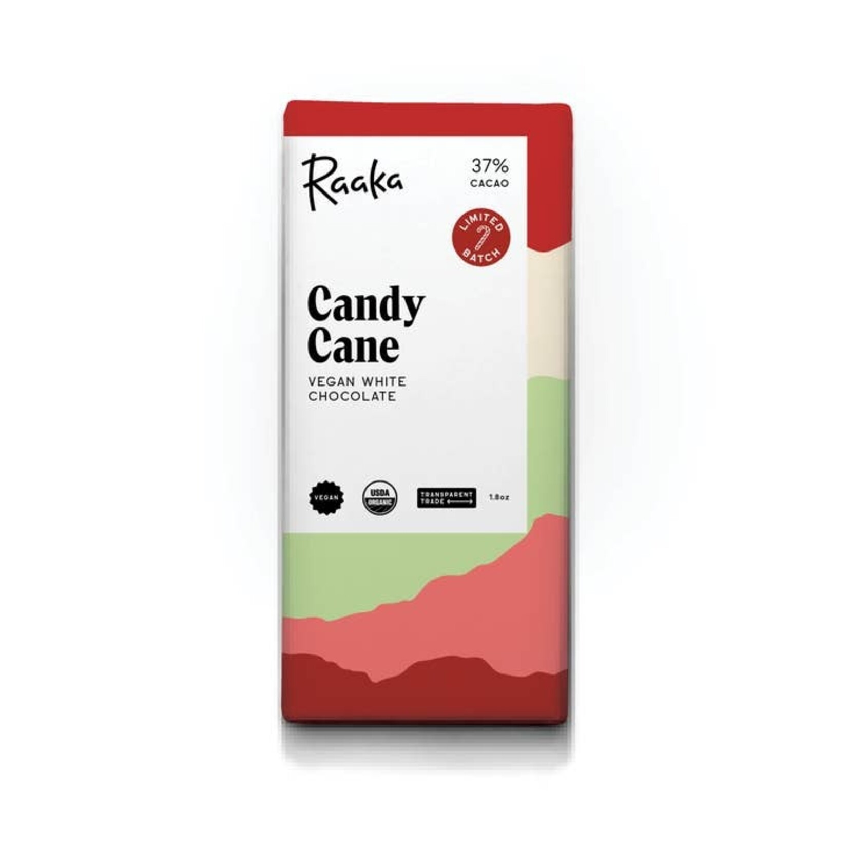 Raaka Candy Cane White Chocolate Bar