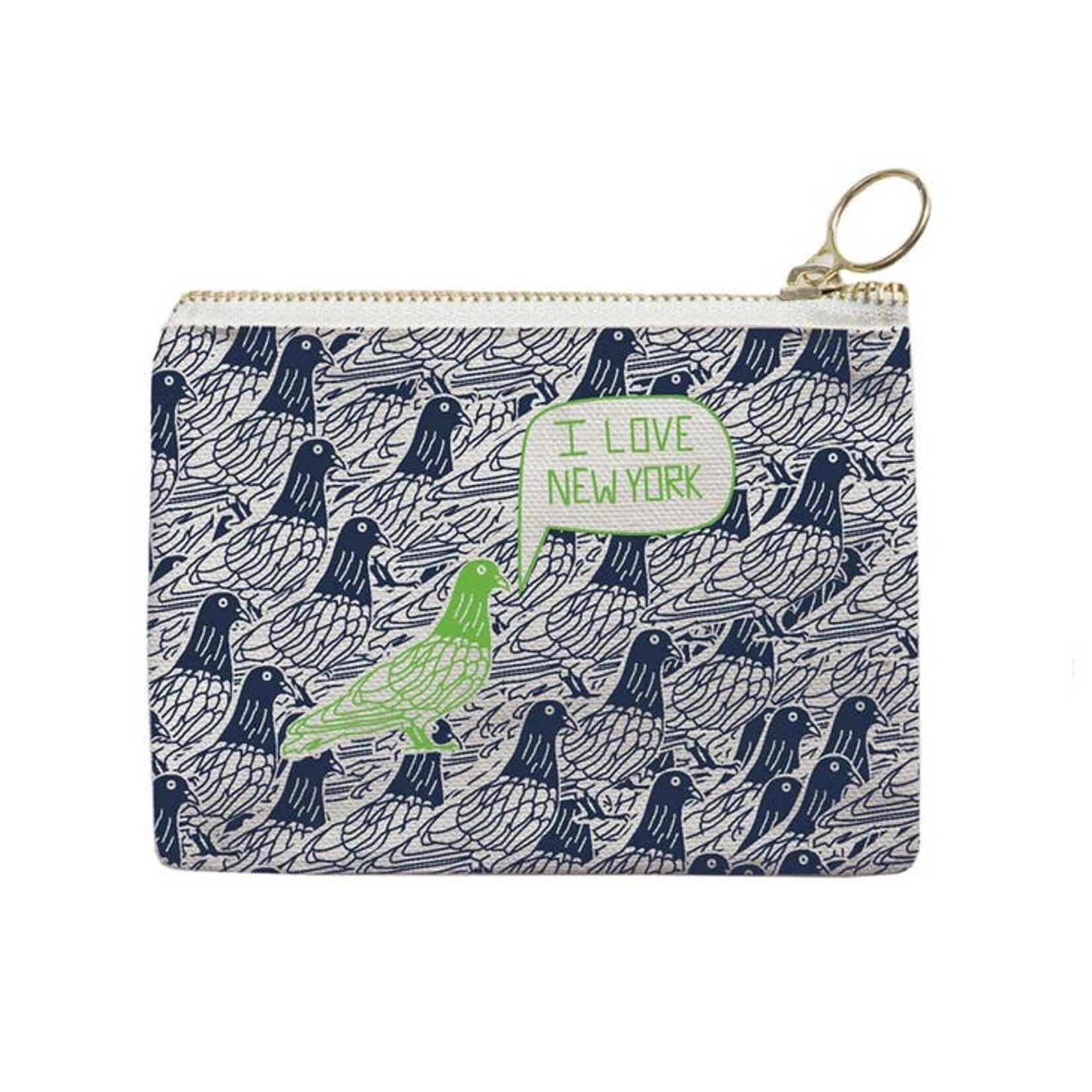 NYC Coin Purse Green Pigeon