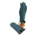 Wool Glove with Pom Pom in Blue