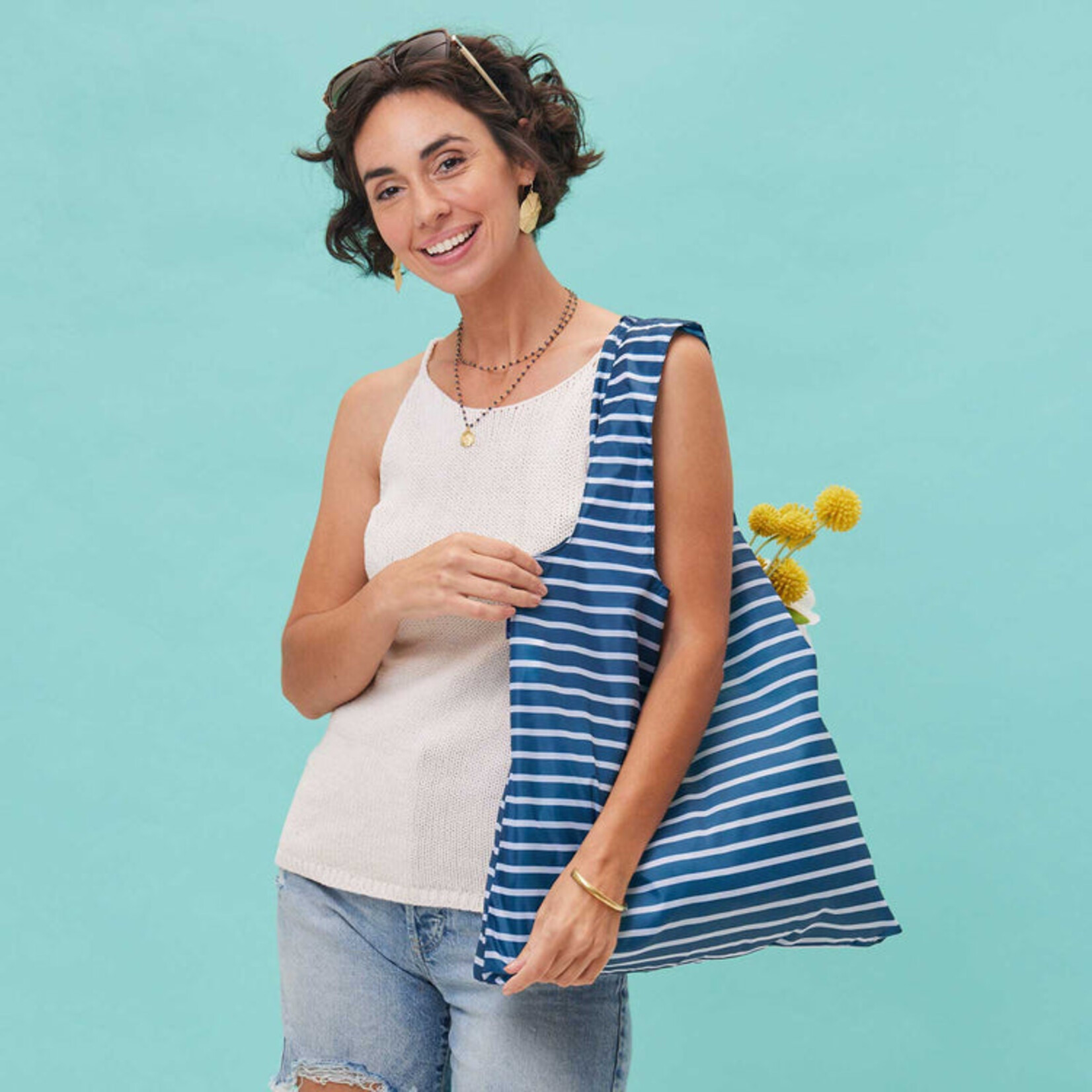 Blu Bag in Navy Stripe Breton