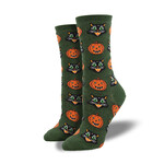 Socksmith Vintage Halloween Ladies Socks in Green