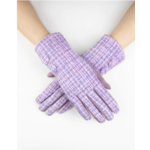 Original USA Plaid Pattern Tweed Gloves in Pink