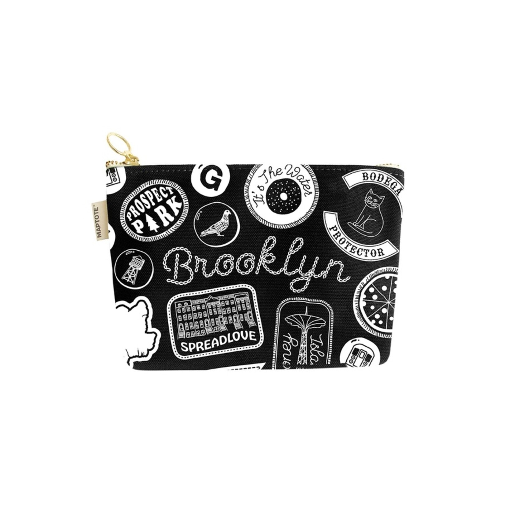 Brooklyn Pins & Patches Zipper Pouch