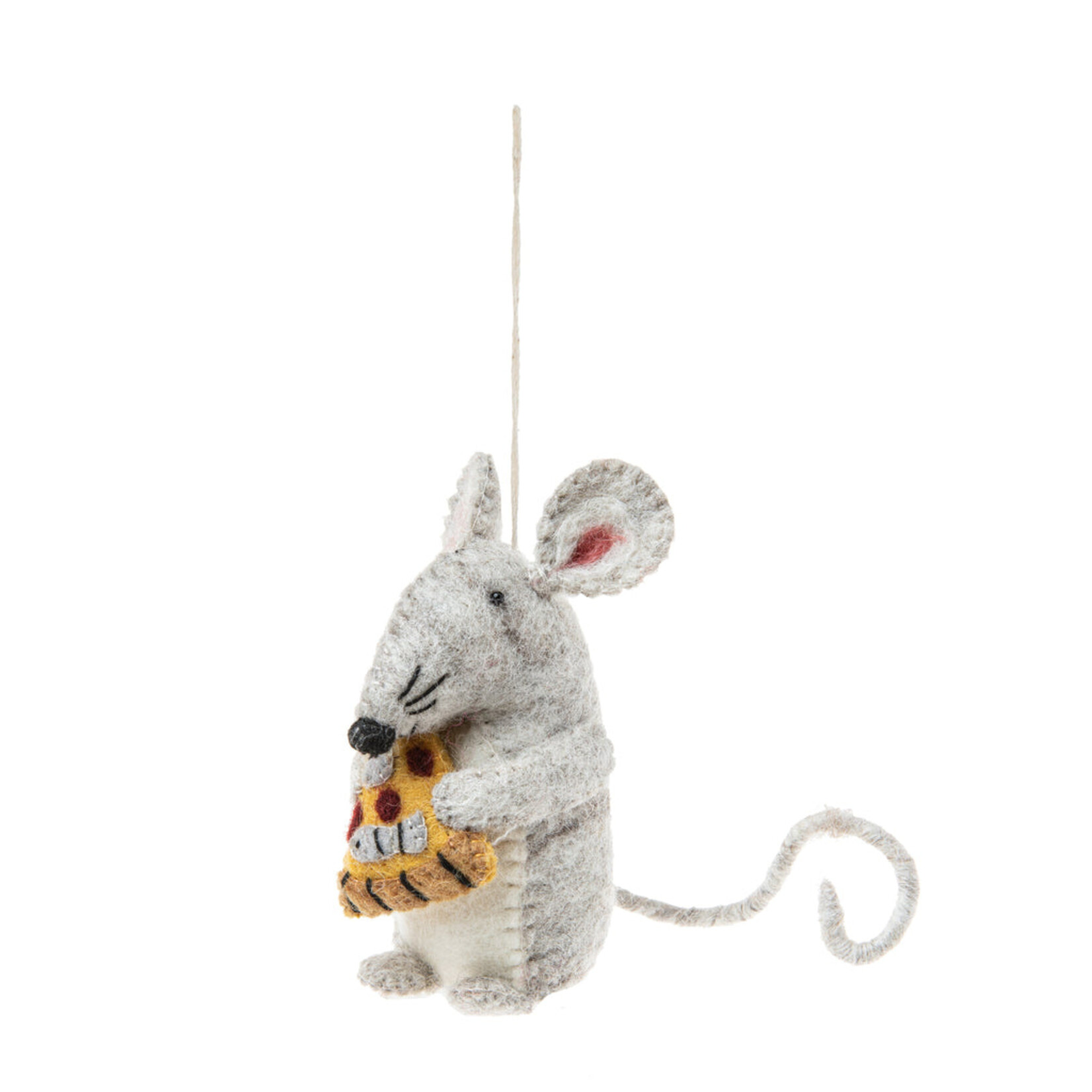 Global Goods Partners Pizza Rat Felt Ornament