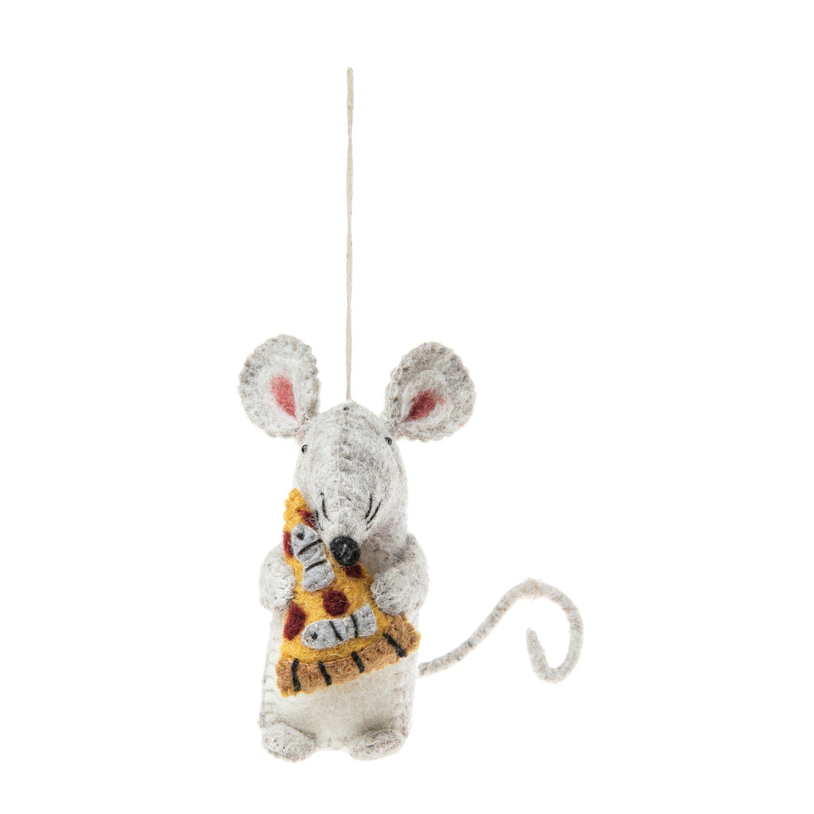 Global Goods Partners Pizza Rat Felt Ornament