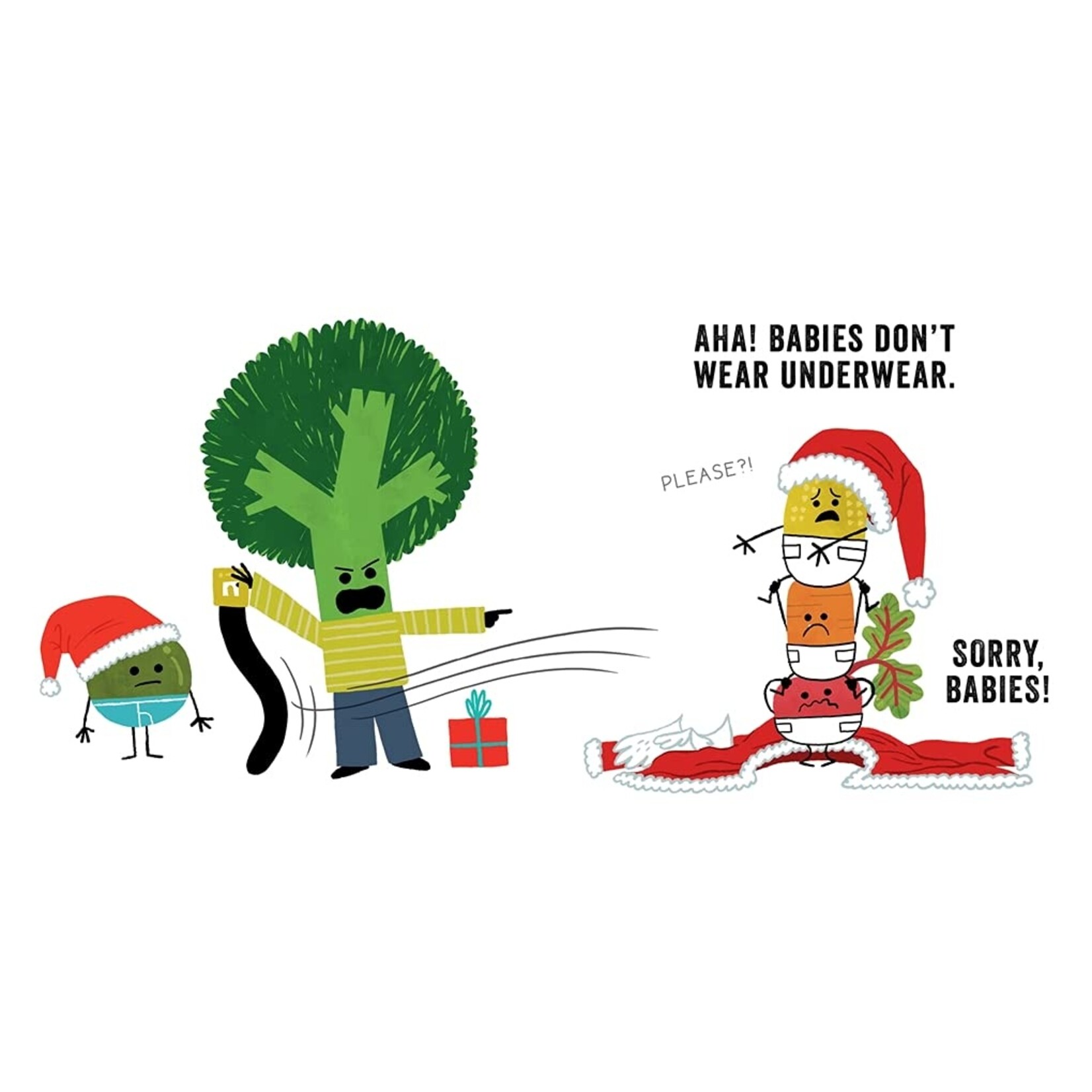 Abrams Vegetables in Holiday Underwear