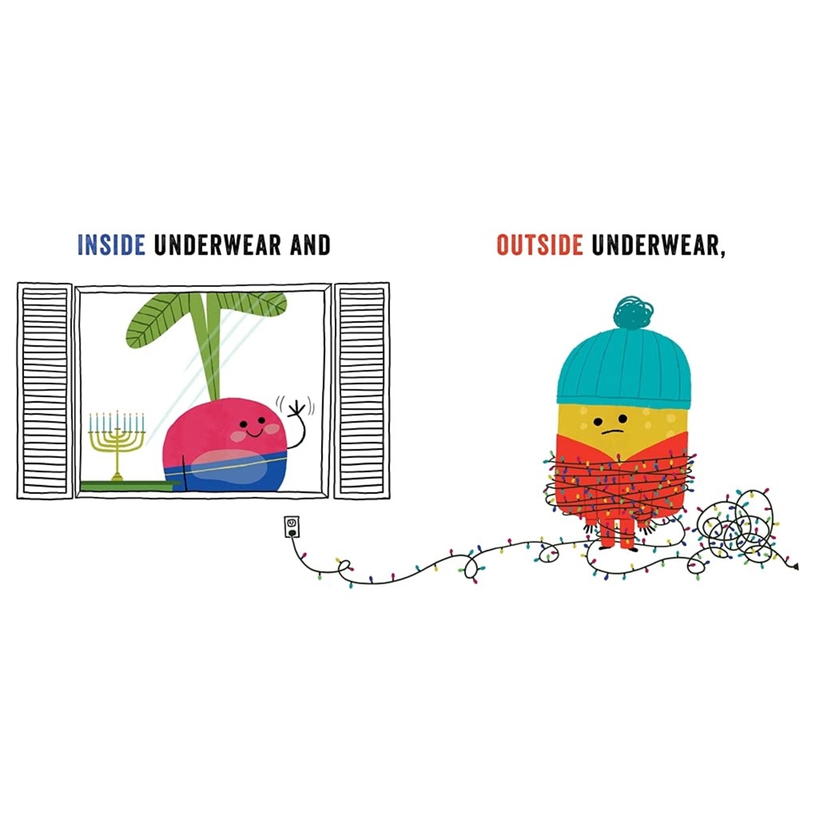 Abrams Vegetables in Holiday Underwear