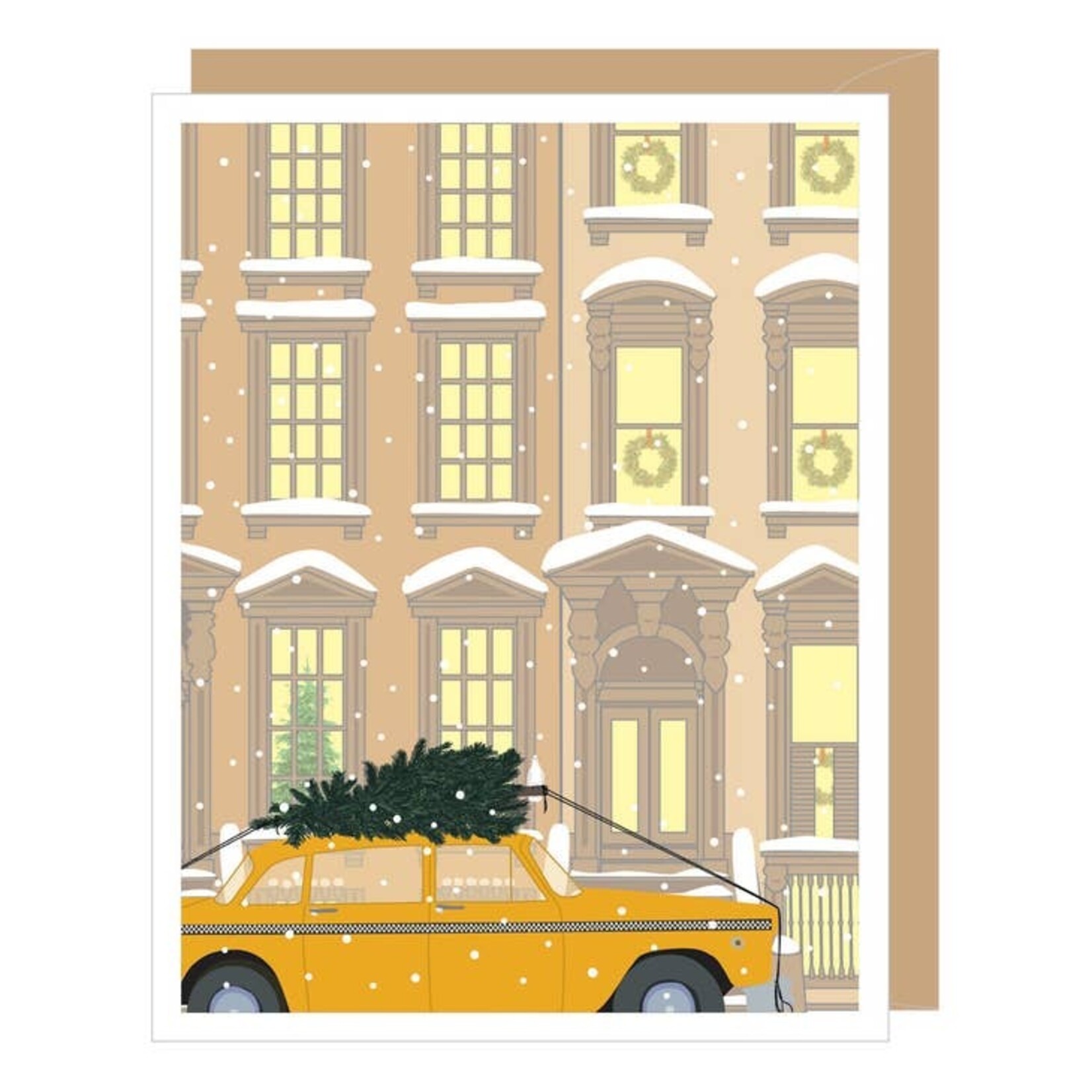 apartment 2 cards Holiday Card: Taxi Brownstone