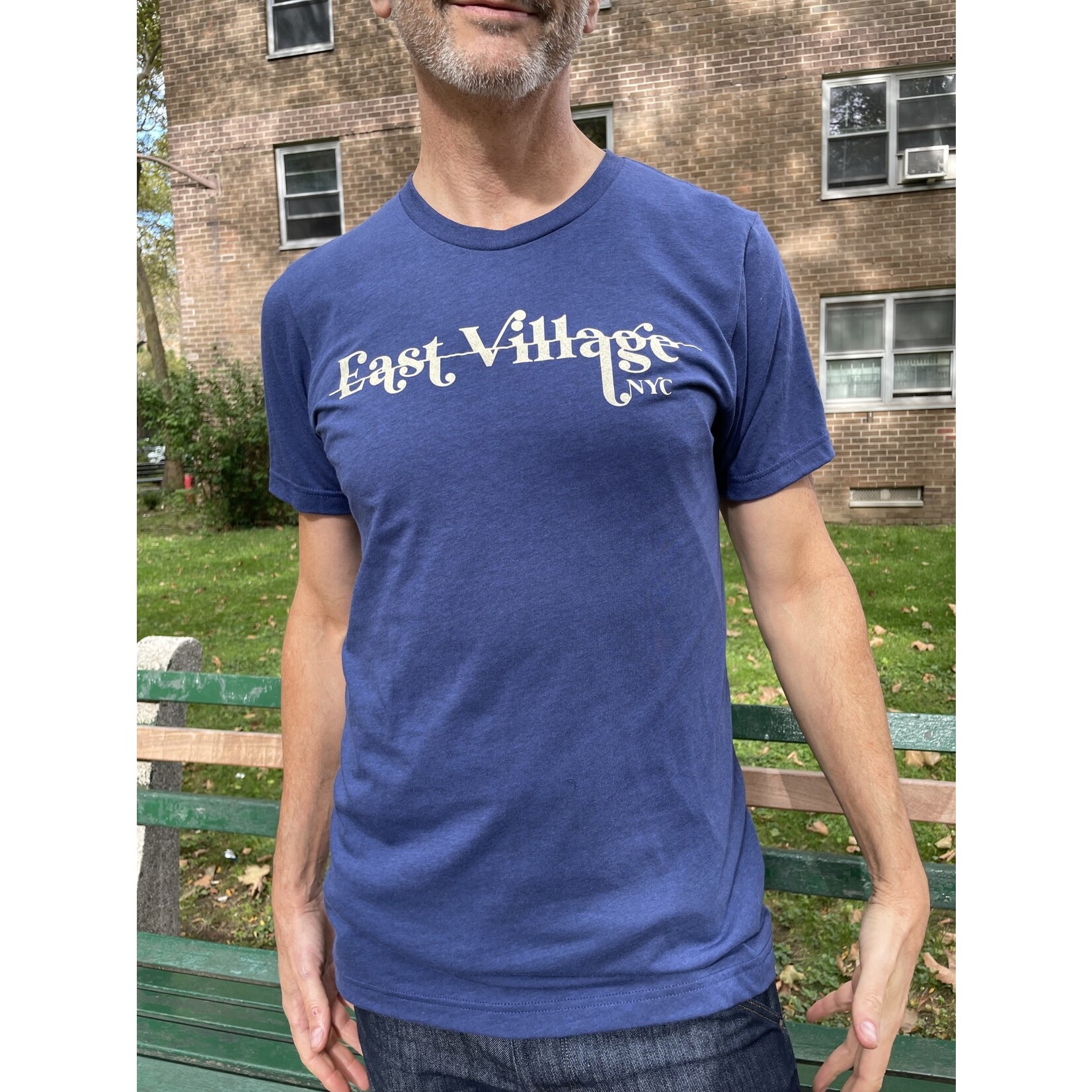 Exit9 Gift Emporium Slant East Village T-Shirt in Navy