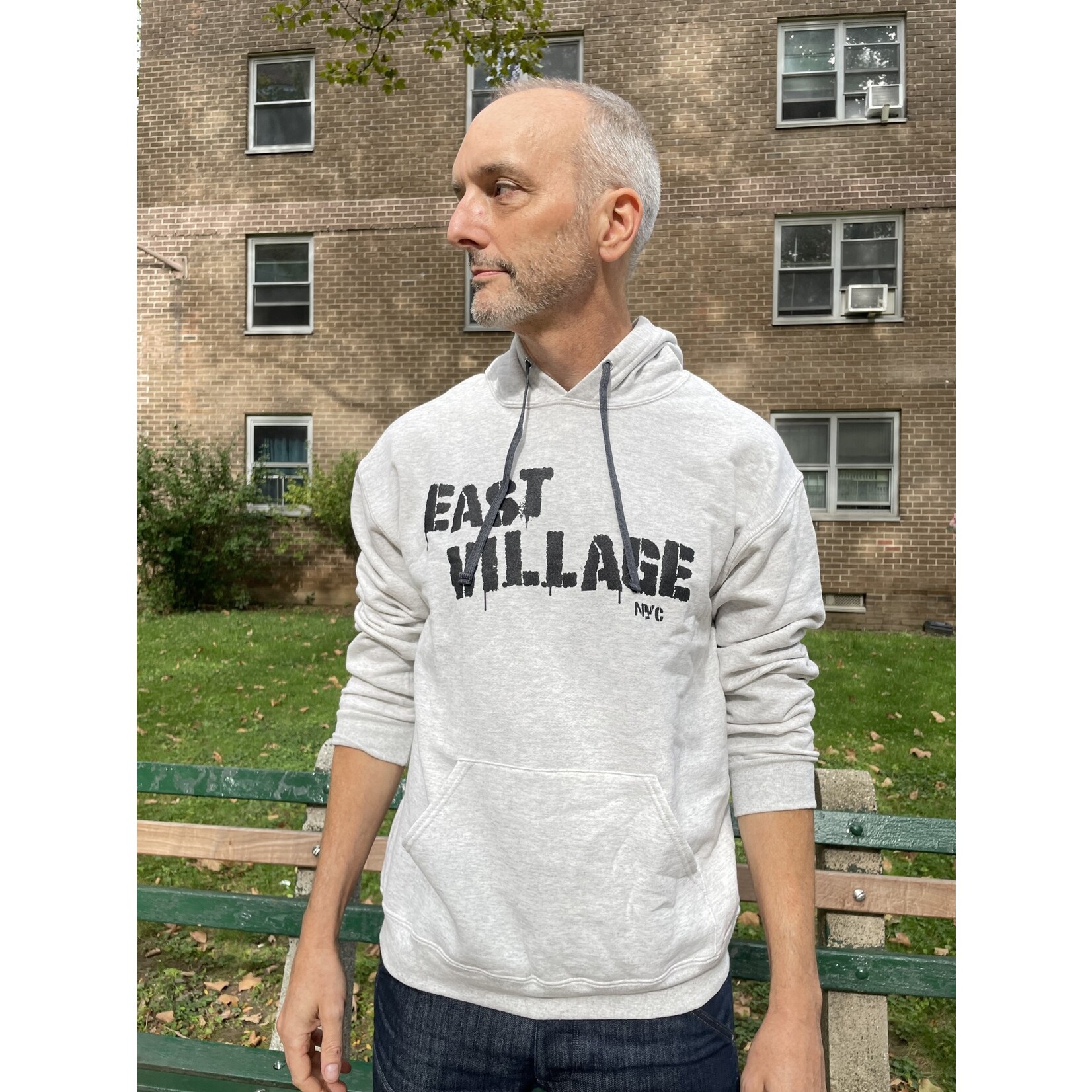Exit9 Gift Emporium Graffiti East Village Hoodie in Oatmeal