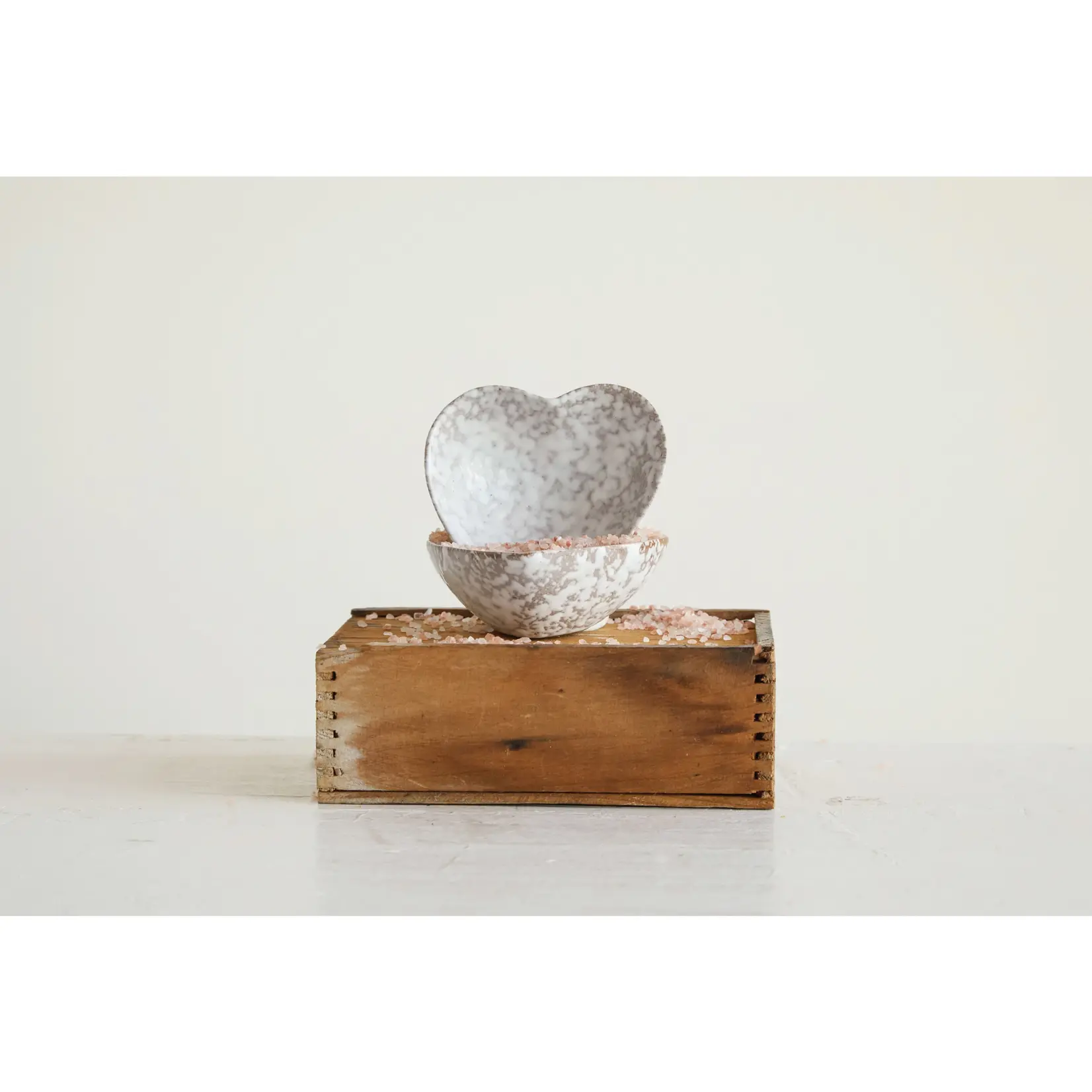 Creative Coop Stoneware Heart Shaped Dish