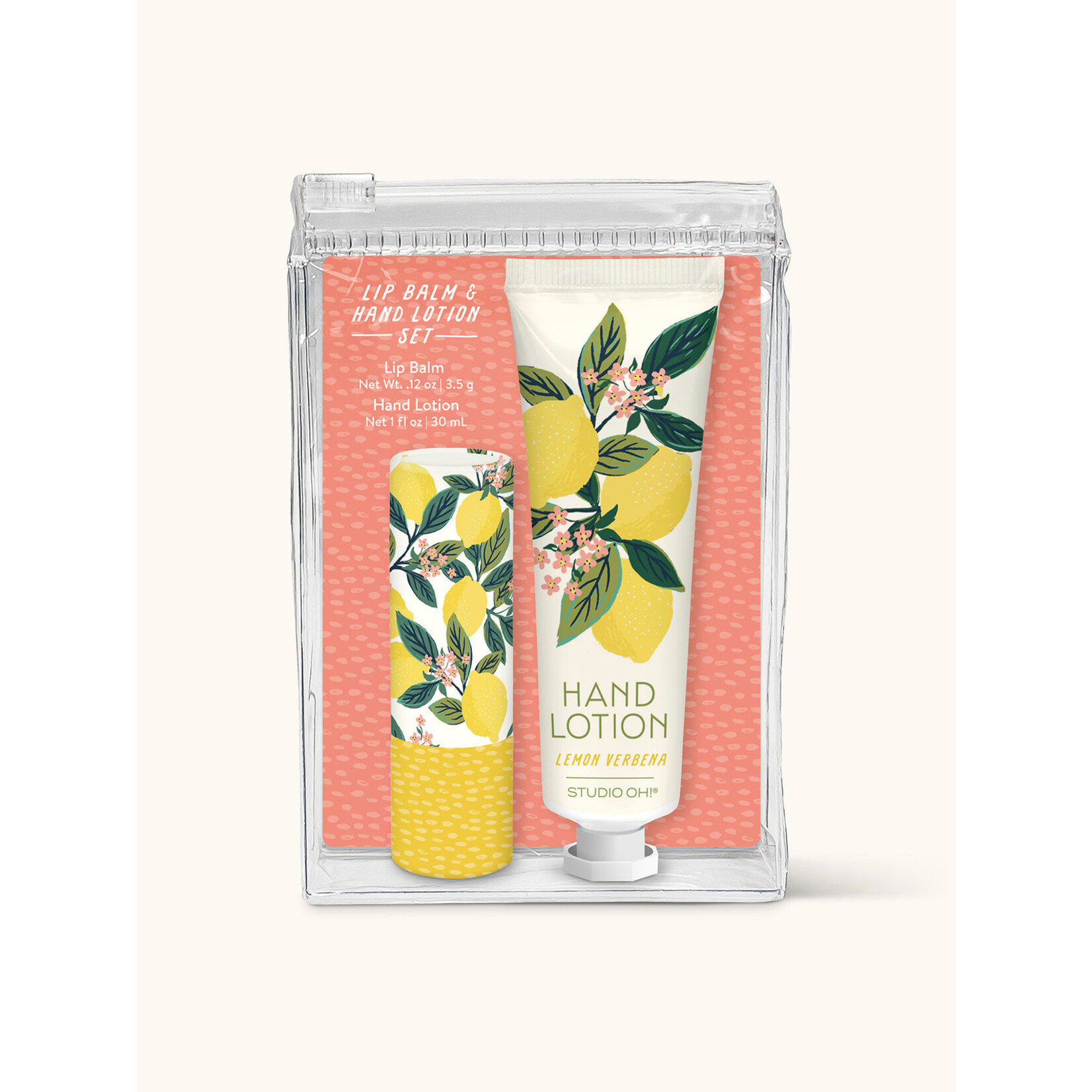 Studio oh! Lemon Tree Lip Balm & Lotion Set