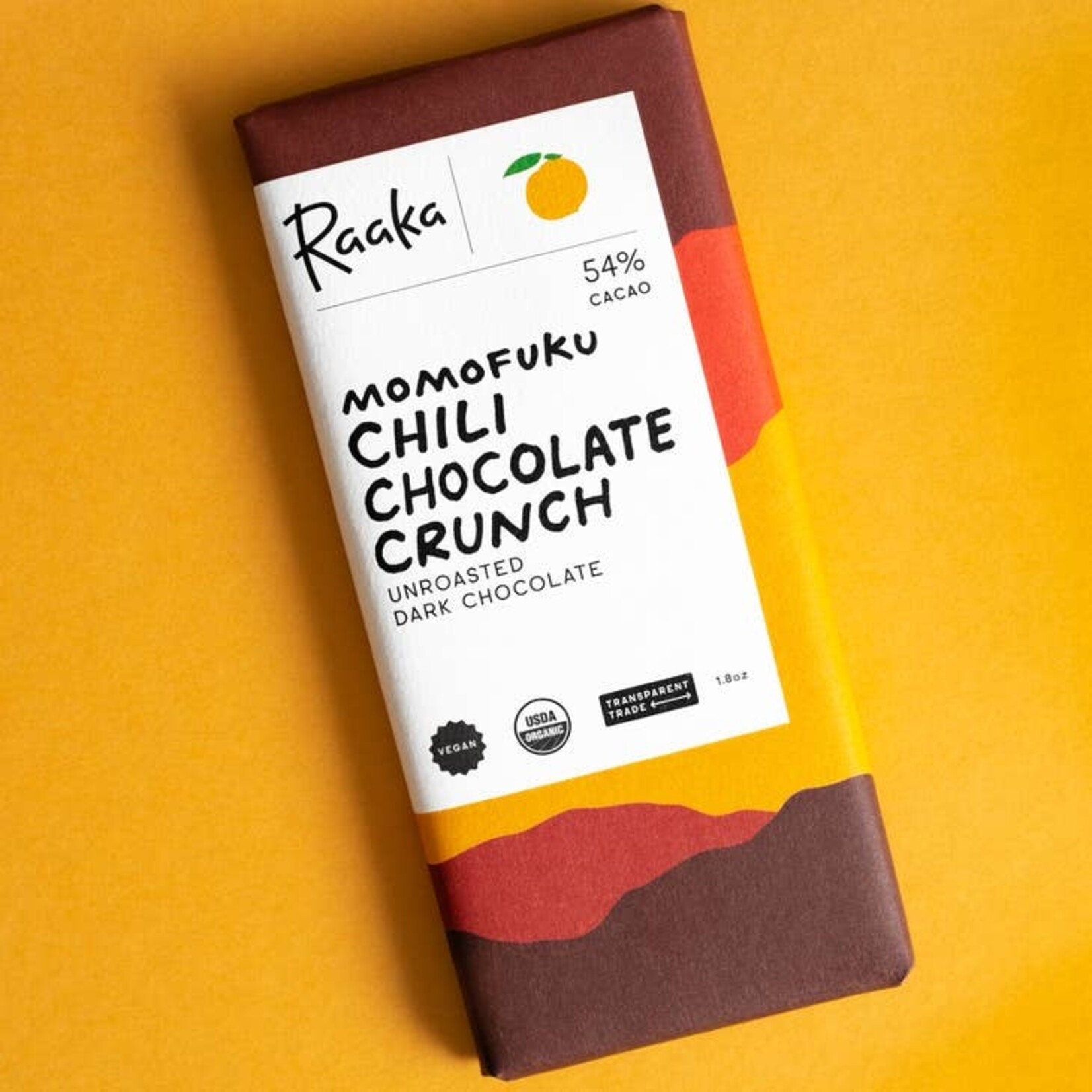 Raaka Momofuku Chili Chocolate Crunch Chocolate Bar