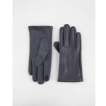 Men's Vegan Leather Gloves in Grey