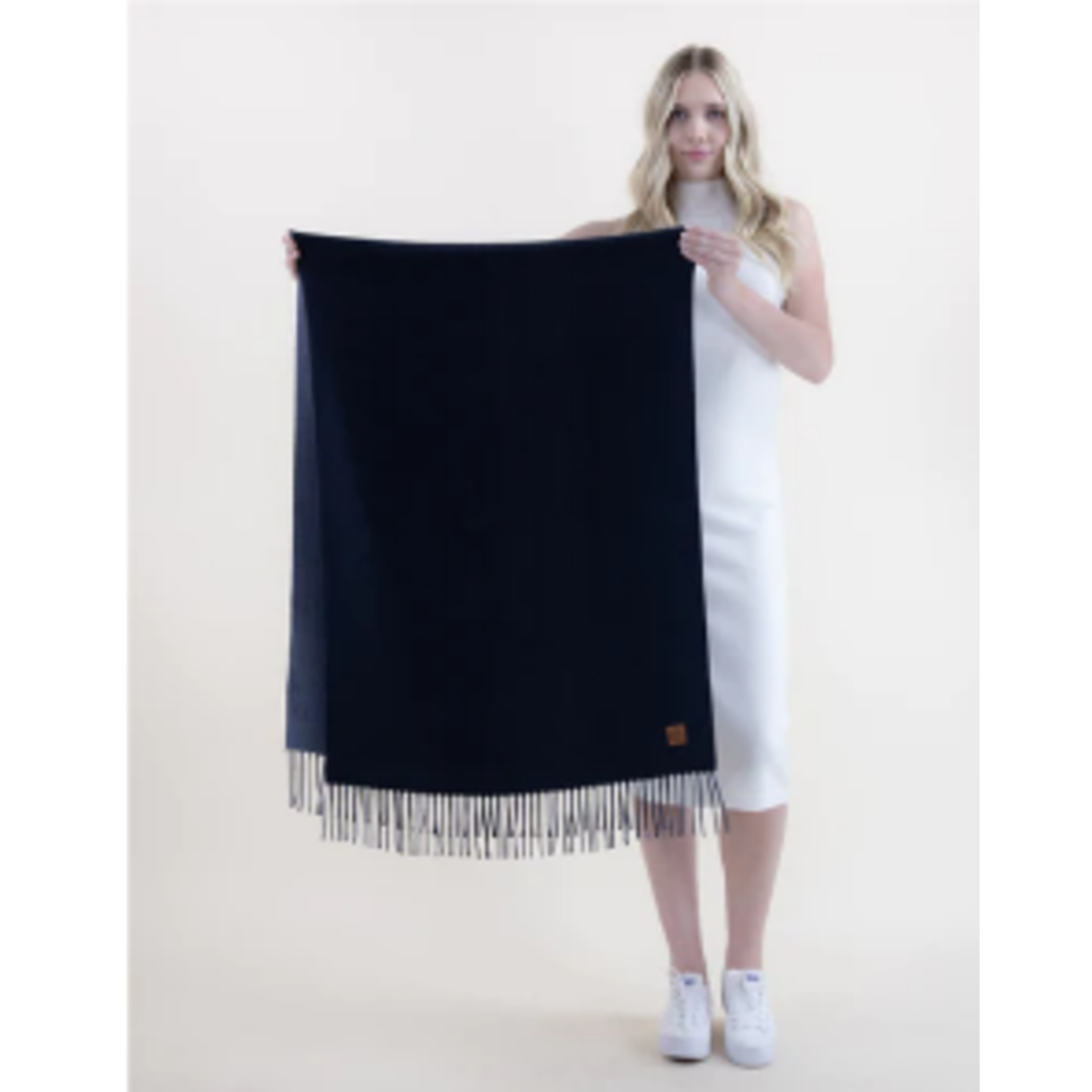 Original USA Wool Feel Solid Scarf in Navy