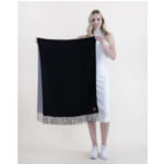 Wool Feel Solid Scarf in Black