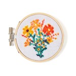 Kikkerland Flowers Mini Cross Stitch