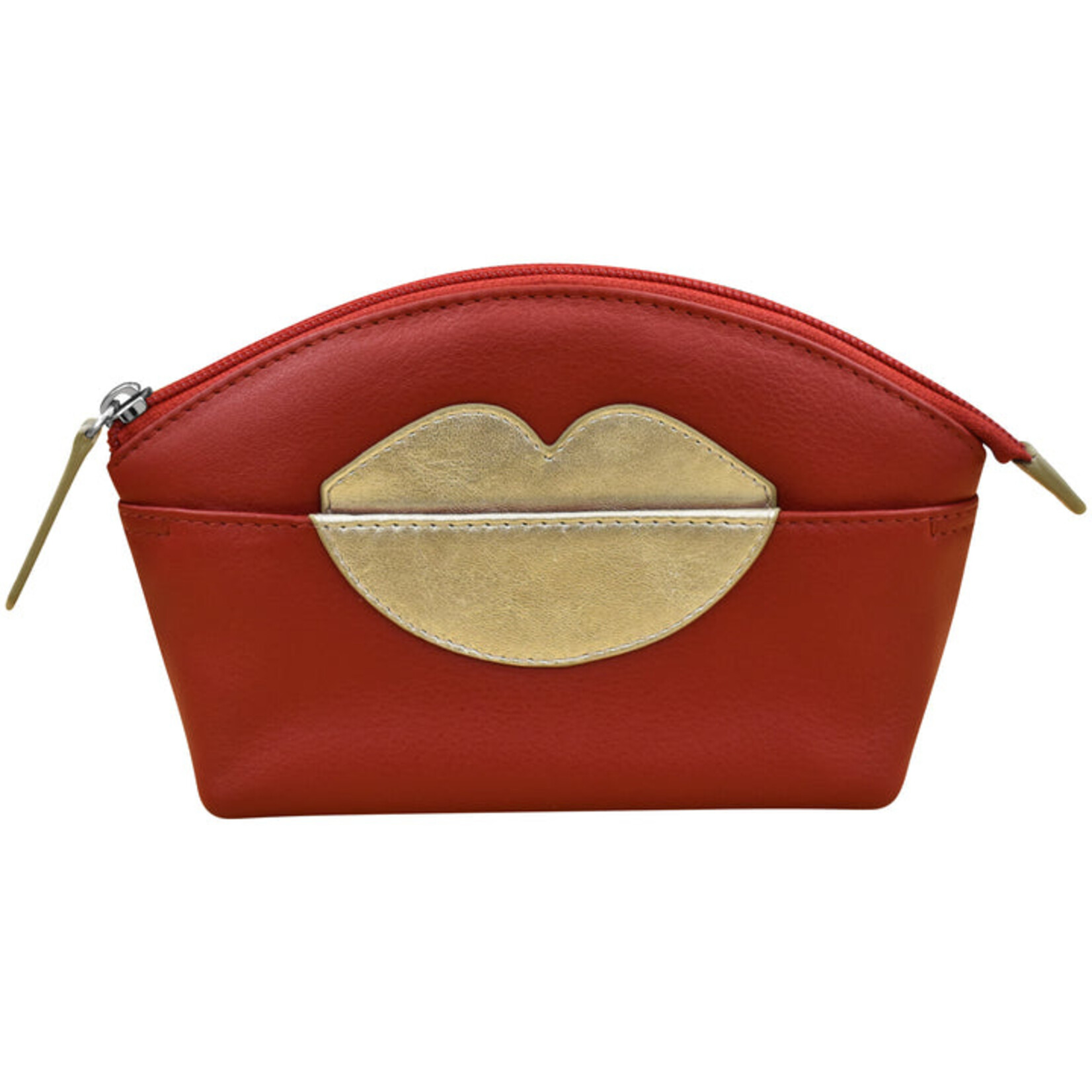 Hot Lips Cosmetic Case Red/Gold